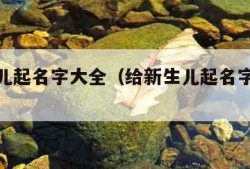 给新生儿起名字大全（给新生儿起名字大全免费女）